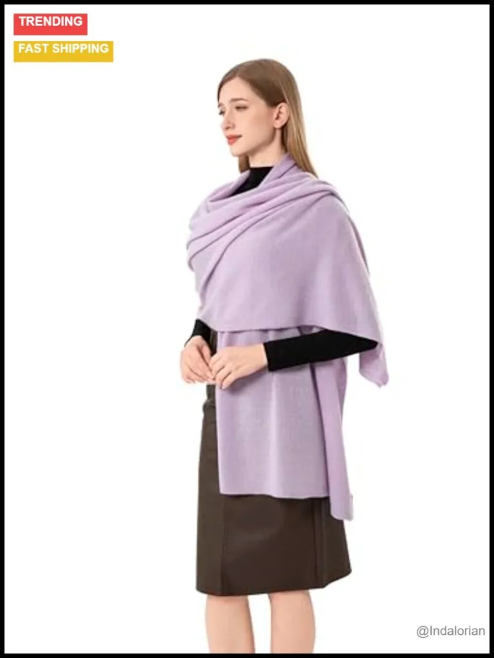 100% Cashmere Knitted Scarf Wrap Stole with Gift Box Extra Large Pashmina Shawl